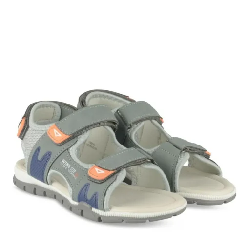 Sandales Sport BLEU Garçon Motif Uni Scratch