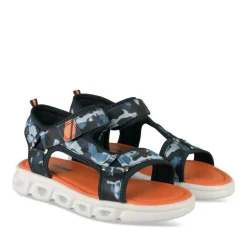 Sandales Sport BLEU Garçon Motif Camouflage Scratch