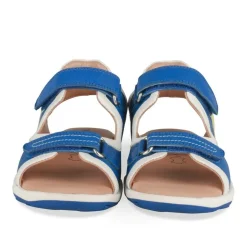 Sandales Sport BLEU Garçon CUIR Motif Multicolore Scratch