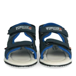 Sandales Sport BLEU Garçon Motif Uni Scratch