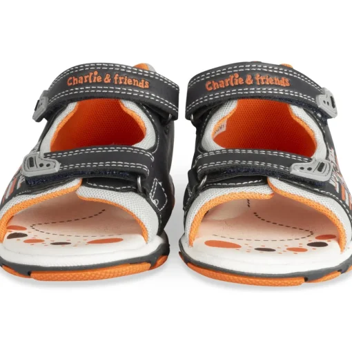 Sandales Sport BLEU Garçon Motif Multicolore Scratch