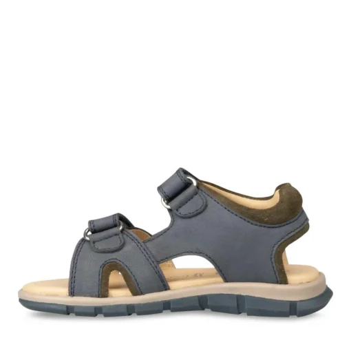 Sandales Sport BLEU Garçon CUIR Scratch