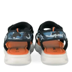 Sandales Sport BLEU Garçon Motif Camouflage Scratch