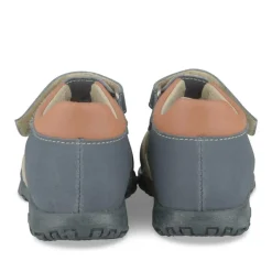Sandales Sport BLEU Garçon CUIR Motif Multicolore Scratch