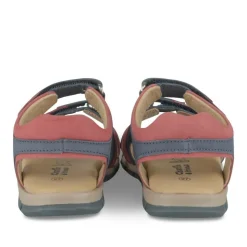 Sandales Sport BLEU Garçon CUIR Motif Uni Scratch