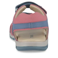 Sandales Sport BLEU Garçon CUIR Motif Uni Scratch