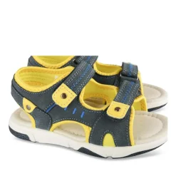 Sandales Sport BLEU Garçon Motif Multicolore Scratch