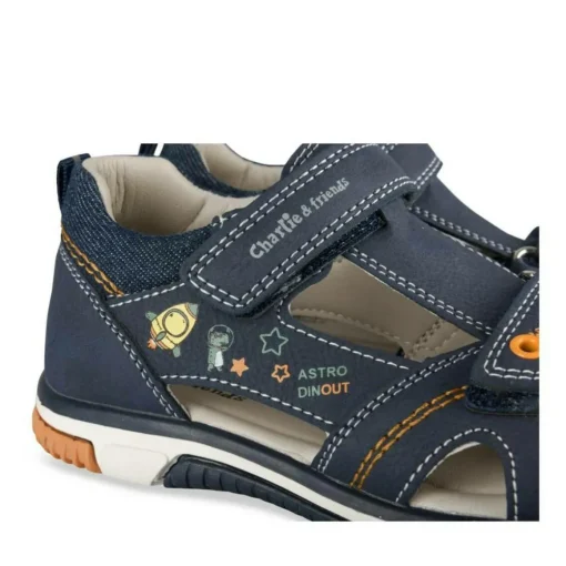 Sandales Sport BLEU Garçon Motif Animal Scratch