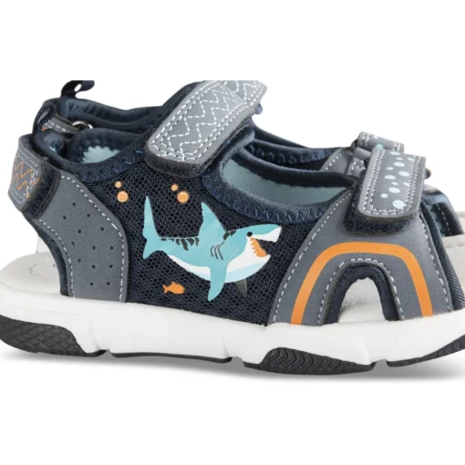 Sandales Sport BLEU Garçon Motif Animal Scratch