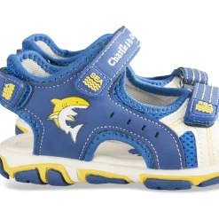 Sandales Sport BLEU Garçon Motif Animal Scratch