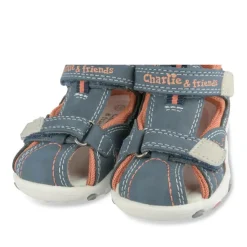 Sandales Sport BLEU Garçon Motif Uni Scratch