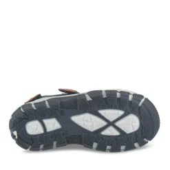 Sandales Sport BLEU Garçon CUIR Motif Uni Scratch