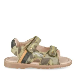 Sandales Sport COGNAC Garçon Motif Camouflage Scratch