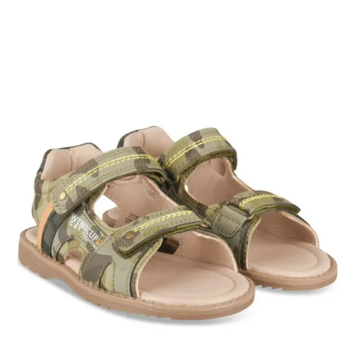 Sandales Sport COGNAC Garçon Motif Camouflage Scratch