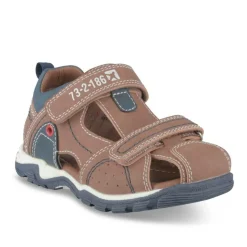 Sandales Sport COGNAC Garçon Motif Uni Scratch