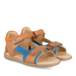 Sandales Sport COGNAC Garçon CUIR Motif Multicolore Scratch