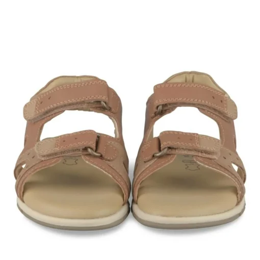 Sandales Sport COGNAC Garçon CUIR Motif Uni Scratch