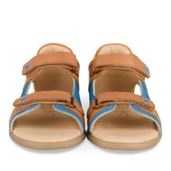 Sandales Sport COGNAC Garçon CUIR Motif Multicolore Scratch