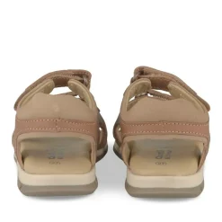Sandales Sport COGNAC Garçon CUIR Motif Uni Scratch