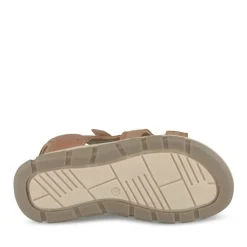 Sandales Sport COGNAC Garçon CUIR Motif Uni Scratch