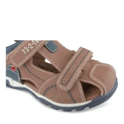 Sandales Sport COGNAC Garçon Motif Uni Scratch