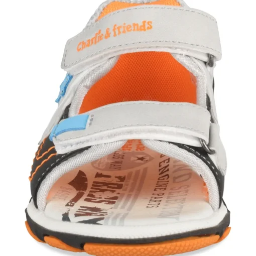Sandales Sport GRIS Garçon Motif Etoiles Scratch
