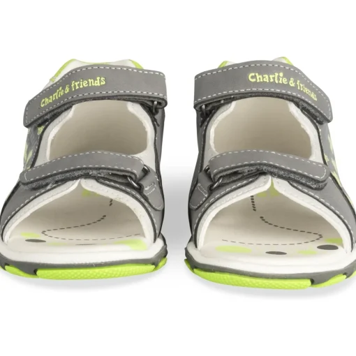 Sandales Sport GRIS Garçon Motif Voiture Scratch