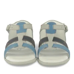 Sandales Sport GRIS Garçon CUIR Motif Uni Boucle