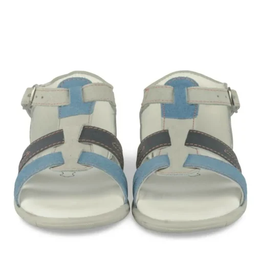 Sandales Sport GRIS Garçon CUIR Motif Uni Boucle