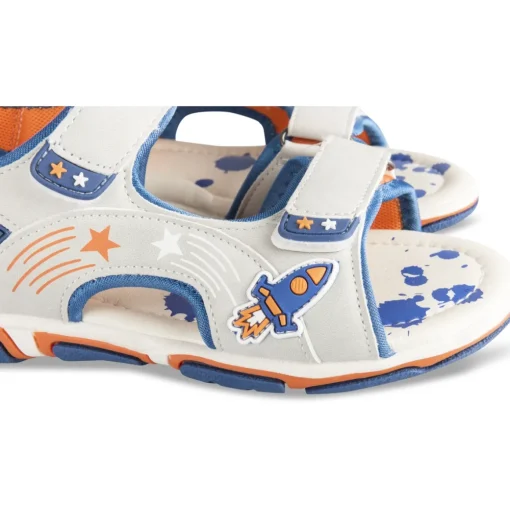 Sandales Sport GRIS Garçon Motif Espace Scratch