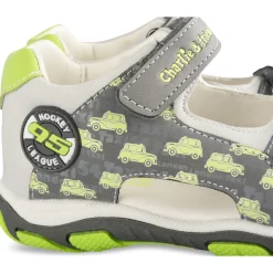 Sandales Sport GRIS Garçon Motif Voiture Scratch