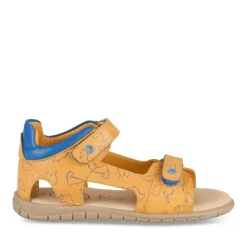 Sandales Sport JAUNE Garçon CUIR Motif Animal Scratch