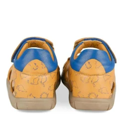 Sandales Sport JAUNE Garçon CUIR Motif Animal Scratch