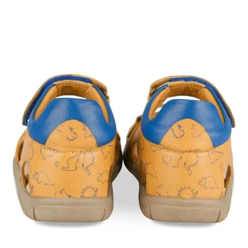 Sandales Sport JAUNE Garçon CUIR Motif Animal Scratch