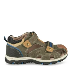 Sandales Sport KAKI Garçon Motif Uni Scratch