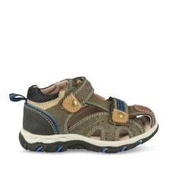 Sandales Sport KAKI Garçon Motif Uni Scratch