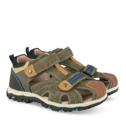 Sandales Sport KAKI Garçon Motif Uni Scratch