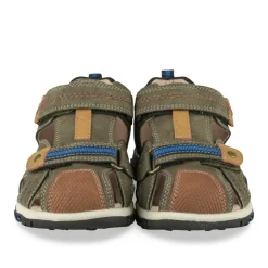 Sandales Sport KAKI Garçon Motif Uni Scratch