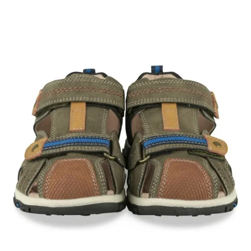 Sandales Sport KAKI Garçon Motif Uni Scratch