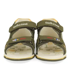 Sandales Sport KAKI Garçon Motif Multicolore Scratch