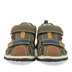 Sandales Sport KAKI Garçon Motif Uni Scratch