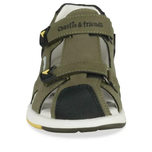 Sandales Sport KAKI Garçon Motif Multicolore Scratch