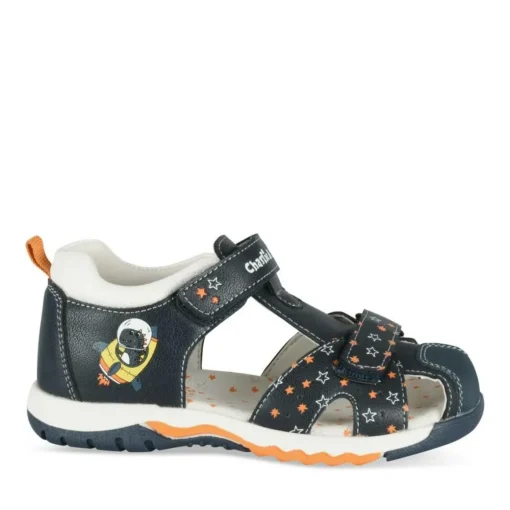 Sandales Sport MARINE Garçon Motif Espace Scratch