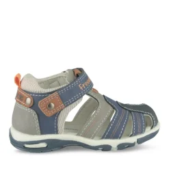 Sandales Sport MARINE Garçon Motif Uni Scratch