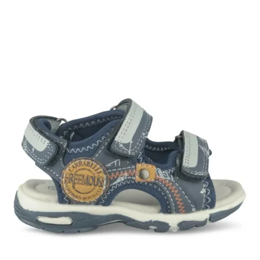 Sandales Sport MARINE Garçon Motif Uni Scratch