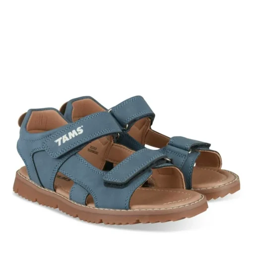 Sandales Sport MARINE Garçon Motif Uni Scratch