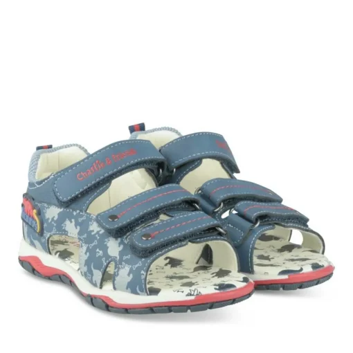 Sandales Sport MARINE Garçon Motif Multicolore Scratch