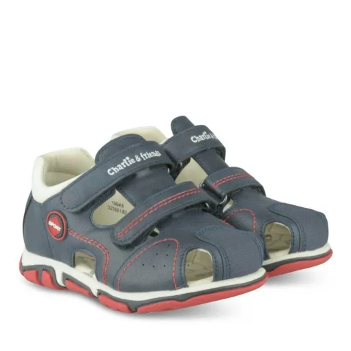 Sandales Sport MARINE Garçon Motif Uni Scratch