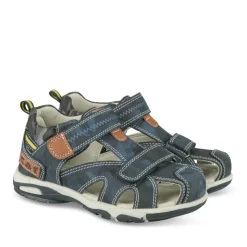 Sandales Sport MARINE Garçon Motif Uni Scratch