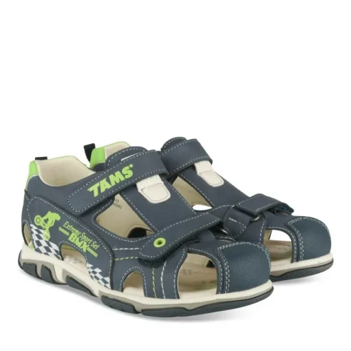 Sandales Sport MARINE Garçon Motif Multicolore Scratch